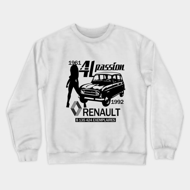 4L Passion Renault Crewneck Sweatshirt by Extracom